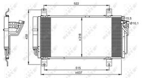 NRF 35949 - CONDENSADOR MAZDA 6 2.2D 08-637X317