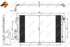 NRF 35970 - CONDENSADOR BMW 1 1.5 11-595X352X16