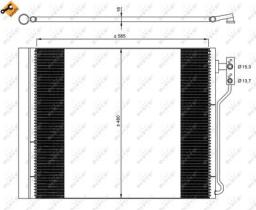 NRF 35971 - CONDENSADOR BMW 5 2.0 10-585X480X16