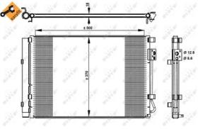 NRF 35997 - CONDENSADOR KIA RIO 1.2 12-500X370X