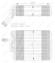 NRF 36024 - EVAPORADOR VW GOLF 1.3 84-0X0X0