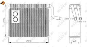 NRF 36050 - EVAPORADOR OPEL CORSA 1.0 93-0X0X0