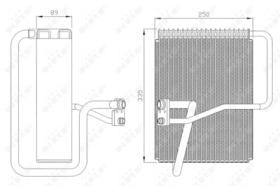 NRF 36072 - EVAPORADOR CHRYSLER VOYAGER 2.5D 95