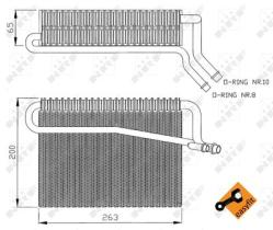 NRF 36076 - EVAPORADOR PEUGEOT 306 1.6 93-263X2