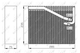 NRF 36081 - EVAPORADOR OPEL ASTRA 1.7D 04-0X0X0