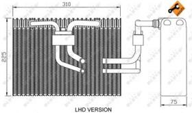 NRF 36100 - EVAPORADOR SAAB 9-5 2.0 98-310X225X