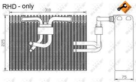 NRF 36101 - EVAPORADOR SAAB 9-5 2.0 98-0X0X0