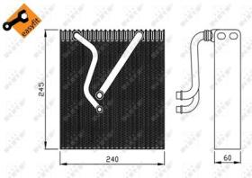 NRF 36109 - EVAPORADOR VW GOLF 1.9D 04-245X240X