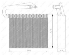 NRF 36110 - EVAPORADOR FIAT CROMA 1.9D 06-280X2