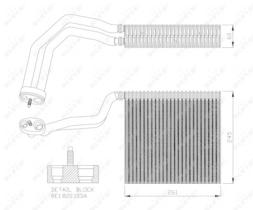 NRF 36138 - EVAPORADOR AUDI A4 1.9D 01-258X245X