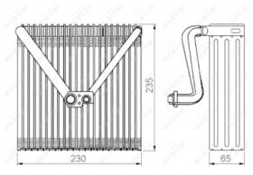 NRF 36141 - EVAPORADOR VW POLO 1.2 02-235X230X6