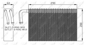 NRF 36146 - EVAPORADOR BMW X5 3.0D 00-200X291X6