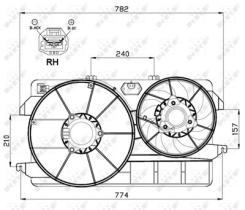 NRF 47000 - VENTILADOR FORD MONDEO 1.8D 97-0X0X