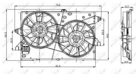 NRF 47003 - VENTILADOR FORD MONDEO 2.0D 01-0X0X