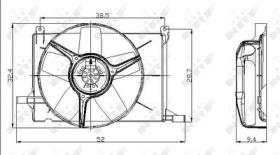 NRF 47009 - VENTILADOR OPEL CORSA 1.4 93-0X0X0