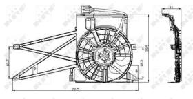 NRF 47013 - VENTILADOR OPEL VECTRA 1.6 96-0X0X0