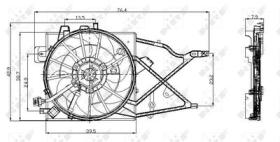 NRF 47014 - VENTILADOR OPEL VECTRA 1.6 96-0X0X0