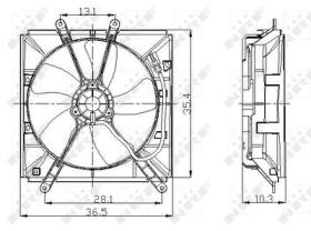 NRF 47016 - VENTILADOR TOYOTA COROLLA 1.3 96-0X