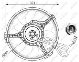 NRF 47023 - VENTILADOR AUDI A4 1.6 95-0X0X0