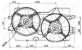 NRF 47031 - VENTILADOR CHRYSLER VOYAGER 2.4 95-