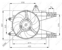 NRF 47038 - VENTILADOR FIAT PUNTO 1.1 94-0X0X0