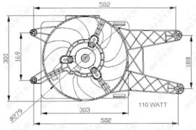 NRF 47039 - VENTILADOR FIAT SEICENTO 1.1 98-0X0