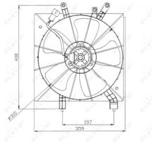 NRF 47043 - VENTILADOR HONDA CIVIC 1.6 01-0X0X0