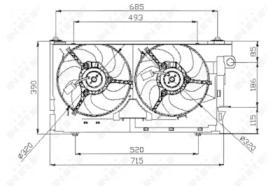 NRF 47050 - VENTILADOR CITROEN XANTIA 2.0D 93-0