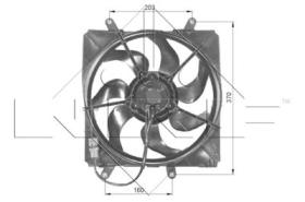 NRF 47054 - VENTILADOR TOYOTA AVENSIS 1.6 98-0X