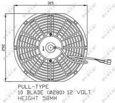 NRF 47060 - VENTILADOR UNIVERSAL 12V-0X0X0