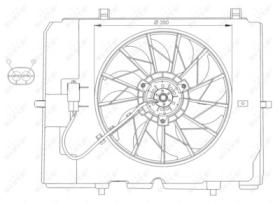 NRF 47067 - VENTILADOR MERCEDES C-SERIES 1.8 94