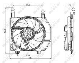 NRF 47077 - VENTILADOR FORD FIESTA 1.3 96-0X0X0