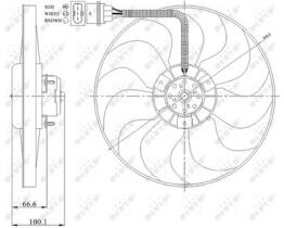 NRF 47204 - VENTILADOR VW GOLF 1.4 98-0X0X0