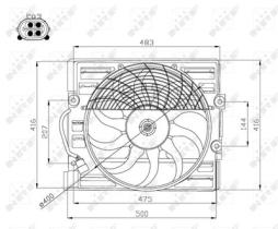 NRF 47214 - VENTILADOR BMW 7 2.8 94-0X0X0