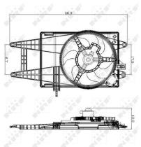 NRF 47243 - VENTILADOR FIAT PUNTO 1.2 00-0X0X0