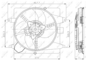 NRF 47259 - VENTILADOR FORD KA 1.3 97-0X0X0