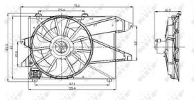 NRF 47260 - VENTILADOR FORD MONDEO 1.8 93-0X0X0