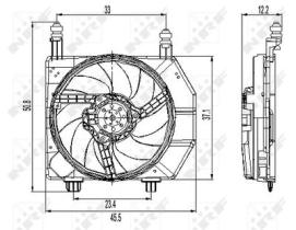 NRF 47261 - VENTILADOR FORD FIESTA 1.8D 96-0X0X