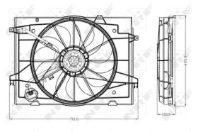 NRF 47285 - VENTILADOR HYUNDAI TUCSON 2.0 05-0X