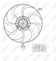 NRF 47375 - VENTILADOR VW POLO 1.2 02-0X0X0