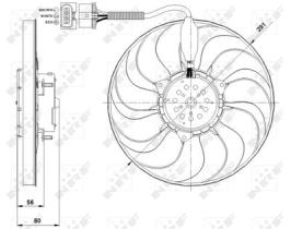 NRF 47392 - VENTILADOR VW GOLF 1.8 98-0X0X0