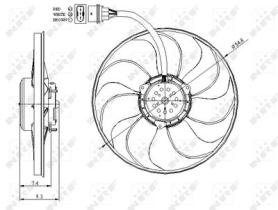 NRF 47393 - VENTILADOR VW GOLF 1.8 98-0X0X0