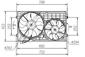 NRF 47394 - VENTILADOR VW GOLF 1.9D 04-0X0X0