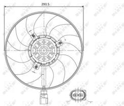 NRF 47395 - VENTILADOR VW GOLF 1.9D 04-0X0X0