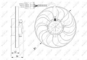 NRF 47398 - VENTILADOR VW GOLF 1.4 98-0X0X0