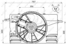 NRF 47412 - VENTILADOR VOLVO V50 2.4 04-0X0X0