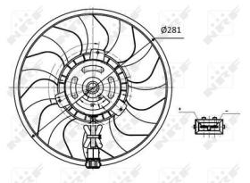 NRF 47418 - VENTILADOR VW TRANSPORTER 1.9D 91-0