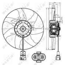 NRF 47428 - VENTILADOR VW TRANSPORTER 1.9D 91-0