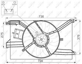 NRF 47458 - VENTILADOR OPEL VECTRA 1.8 02-0X0X0