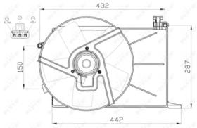 NRF 47459 - VENTILADOR OPEL CORSA 1.7D 93-0X0X0